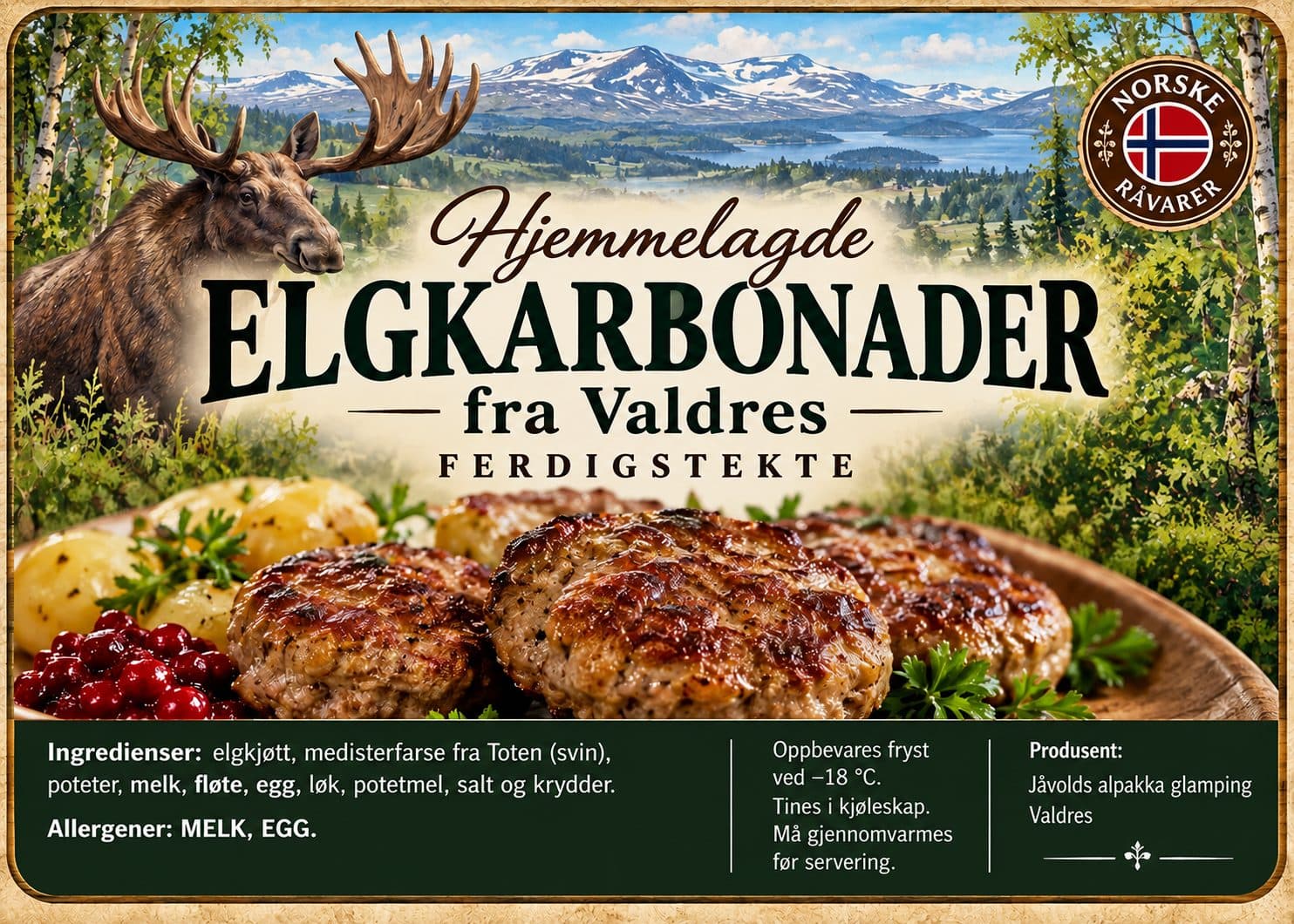 Elgkarbonader fra Valdres